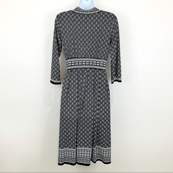Max Studio Geo Print 3/4 Sleeve Dress - Picture 5 of 11